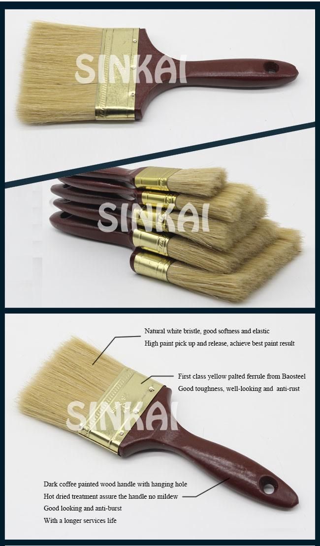 Synthetic Tapered Varnish Painting Brush with Hardwood Handle
