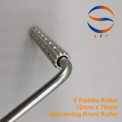 OEM 12mm Aluminium Slotted Paddle Rollers Hand Tools for Defoaming
