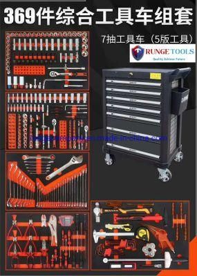 369PCS Auto Repare Comprehensive Tools Cabinet with 7 Drawers 5 Sets of Tools