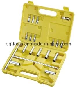 19PCS Transform T Socket Set Galvanized and Chrome Plated