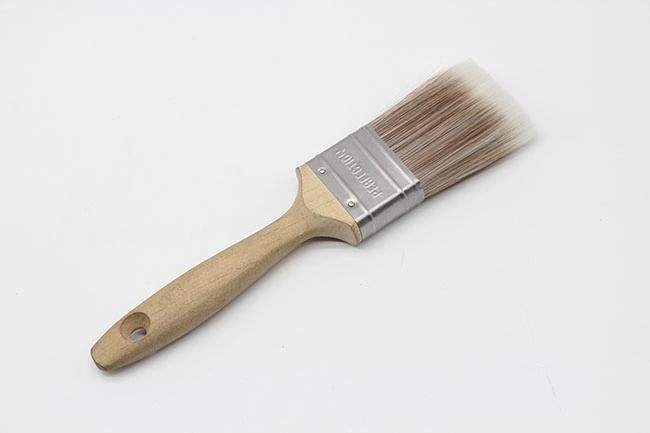 Hard Tapered Fiber Brush with Wood Handle