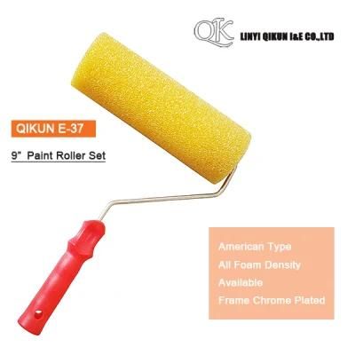 E-37 Hardware Decorate Paint Hand Tools American Type Foam 9&quot; Paint Roller with Frame