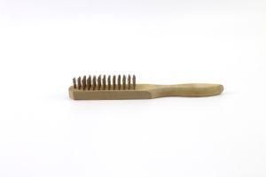 Portable Copper Stainless Steel Wire Brush with Wooden Handle