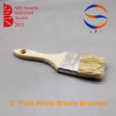 China Manufacturer Pure White Bristle Brushes Paint Brushes for Decorating