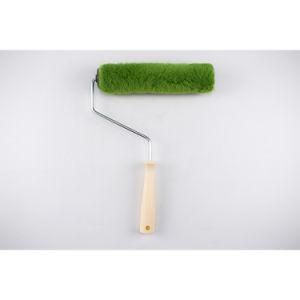Green Roller Yellow Plastic Handle Roller Brush for Decoration