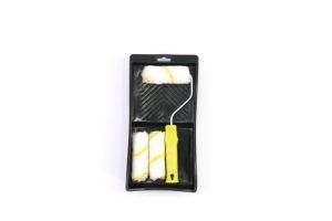 New Polyester Fiber Roller Yellow Plastic Handle Paint Roller Brush