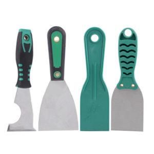 Stainless Steel Scraper with Wooden Handle Plastic Dual-Color Handle Scraper