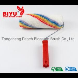 White Roller Red Plastic Handle Paint Roller Brush