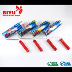 Red Roller Red Plastic Handle Paint Roller Brush