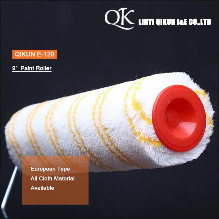 E-119 Hardware Decorate Paint Hand Tools Acrylic Polyester Mixed Blue Yellow Double Strips 9" Paint Roller