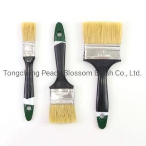 Bristle Brush with Black Wooden Handle and Green Tail