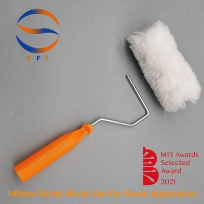 Customized White Color 140mm Roller Brushes Kit for Resin Application