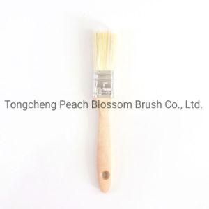Bristle Brush with Wooden Handle and Red for Decorating