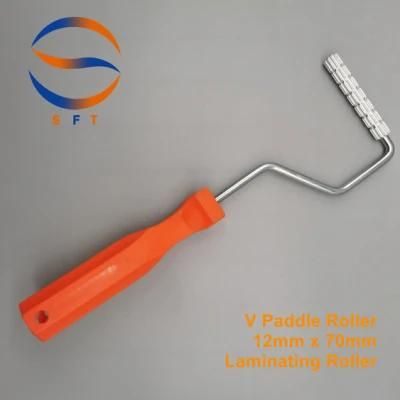 12mm Diameter 70mm Length Aluminium V Paddle Rollers for Laminating