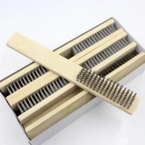 Brass Material Steel Brush with Wooden Handle