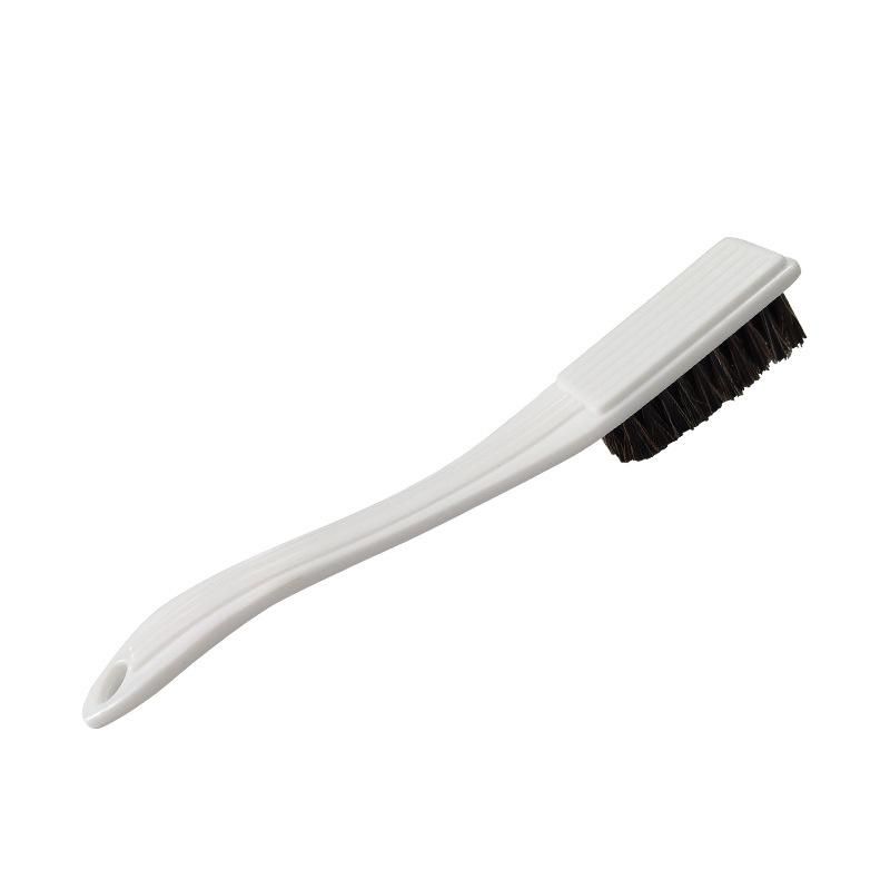 Long Plastic Handle Horsehair Cleaning Smooth Leather Shoes Brush