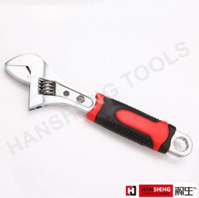 6&quot;, 8&quot;, 12&quot;, Made of Carbon Steel, Chrome, Nickel, Black Nickel or Pearl Nickel Plated, with PVC Hanlde, with Scale, Adjustable Wrench, One-Hand Operate