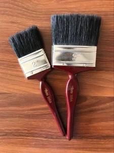 Black Bristle Paint Brush with Wooden Handle