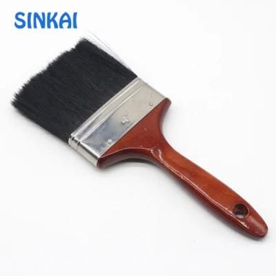 Black Bristle Plastic Handle Flat Head Paint Brush