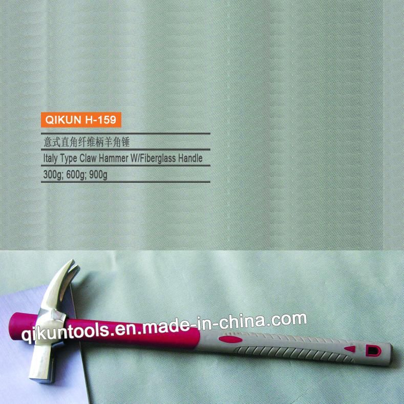 H-150 Construction Hardware Hand Tools American Type Claw Hammer with Only Steel Pipe Handle