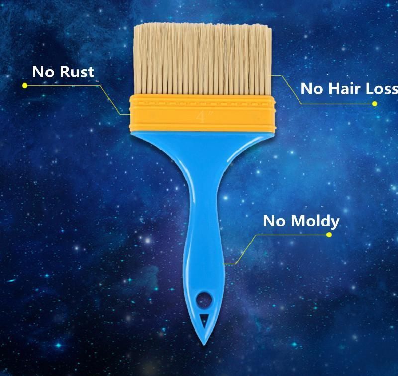 Customized Logo and Color Plastic Handle Soft Nylon Paint Brush