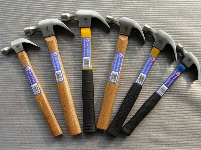 High Quality Rubber Handle Claw Hammer with TUV Certificate