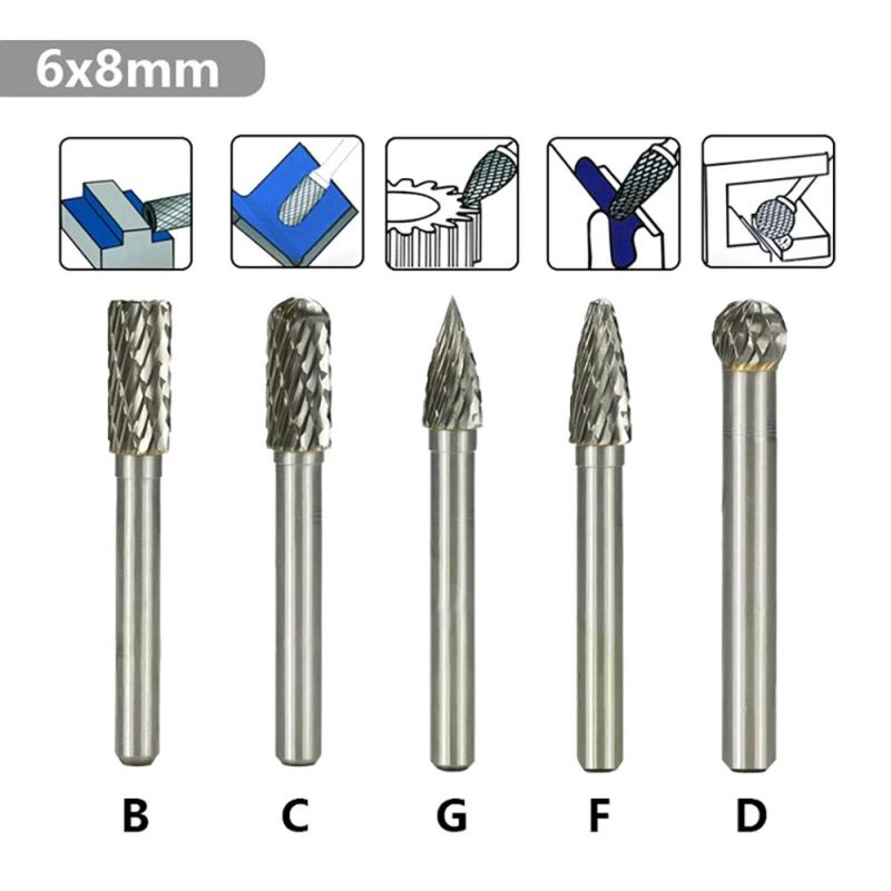 Solid Rotary Cutting Tools 100% Tungsten Carbide Burr Cutter