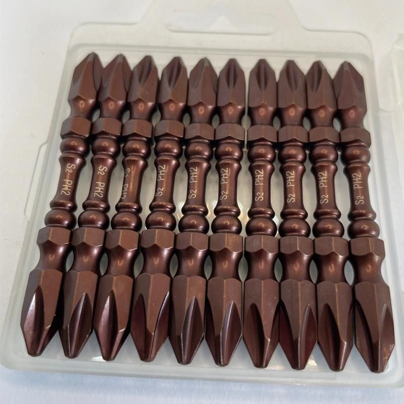 10PC 1/4 ′ ′ pH2 Alloy Steel S2 Hex Shank Cross Head Magnetic Phillips Screwdriver Bit