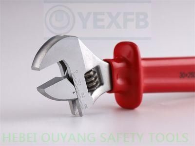 10&quot; VDE Insulated/Insulation Dipped Adjustable Wrench/Spanner, 1000 Volts
