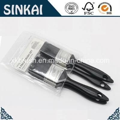 Filament Paint Brushes with Balck Plastic Handle