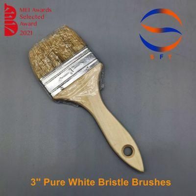 3&prime;&prime; Pure White Bristle Brushes Chip Brushes for FRP Laminating