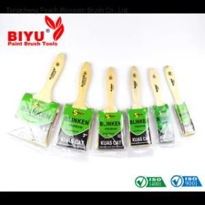 The Latest Version of 2020 Factory Wholesale Hot Sale Cheap High Quality Green Package of Pure Bristle Paint Brush with Logo on Wooden Handle