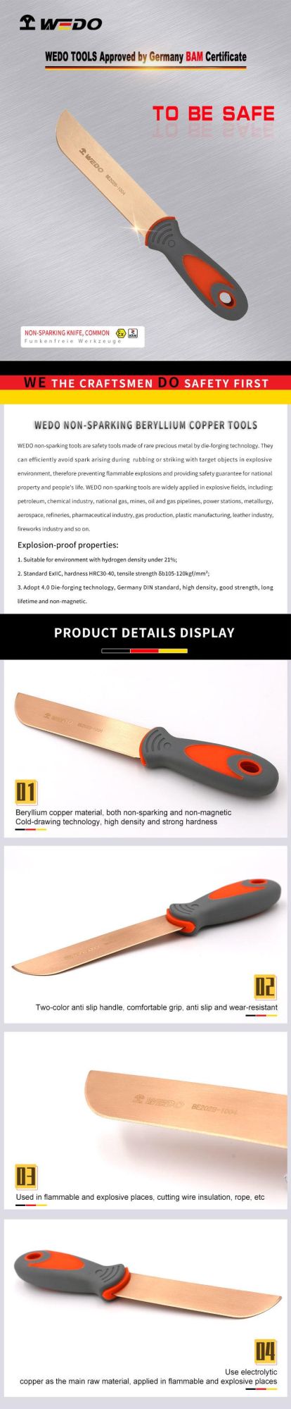 WEDO Non-Sparking Knife
