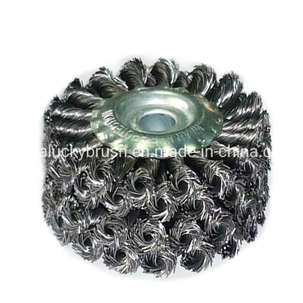 4inch Steel Wire Wheel Brush with Blue Plate (YY-592)