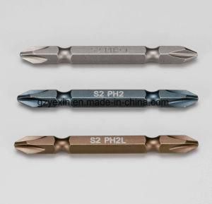 Double Ends Sandblasted Blue Brown Screwdriver Bit Hand Tool Bits