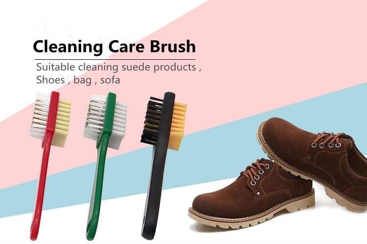Suede Double-Sided Rubber and Copper Wire Cleaning Care Brush