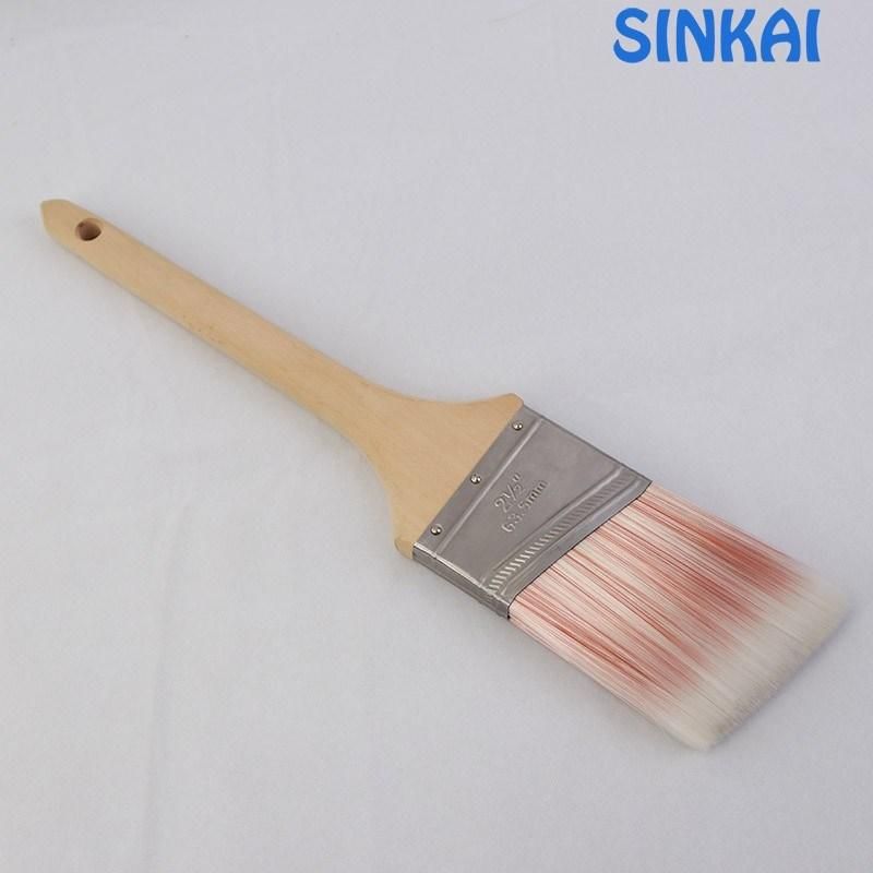 Factory Direct Sale Filaments Angular Sash Brushes with Long Wooden Handle
