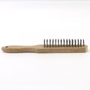 Hot Sale Copper Stainless Steel Wire Brush with Wooden Handle