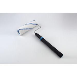 2020 High Quality Long White and Blue Stripes Plastic Handle Paint Roller Brush for Decoration