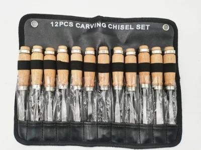 Carving Chisel Set Woodworking Tools Beech Hand Engraving Tools Carving Knife Hot Sale 6160CRV Wood Chisel