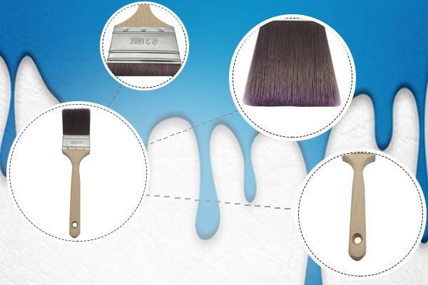 Customized Sash Cutter Paintbrush with Soft Filaments