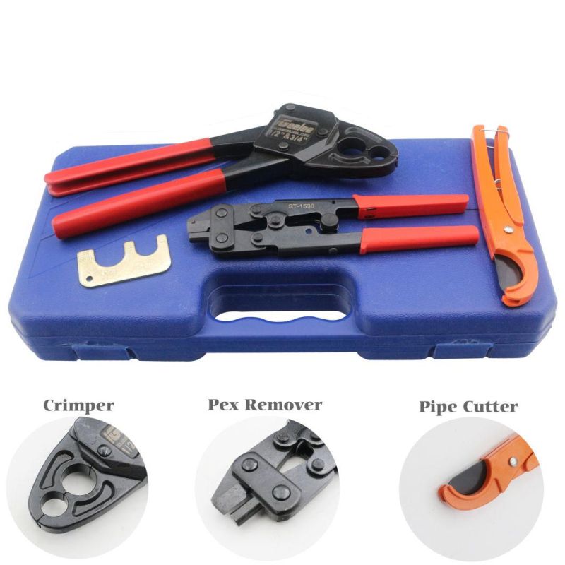 Igeelee Pex Copper Ring Crimper with Gonogo Angle Gauge for 1/2 &3/4" (IG-1234A)