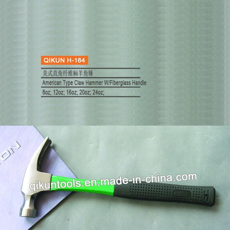 H-163 Construction Hardware Hand Tools Incorporated One Piece Claw Hammer with Rubber Handle