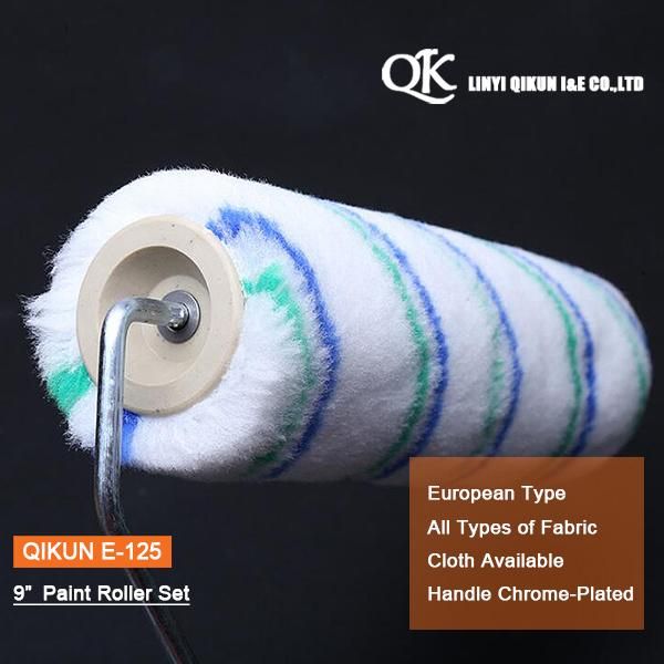 E-123 Hardware Decorate Paint Hand Tools Acrylic Polyester Mixed Yellow Double Strips 9" Paint Roller