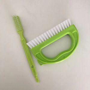 Hot Sale Green Hand-Held Groove Gap Cleaning Tools Brush