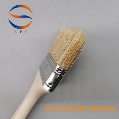 3&prime;&prime; Wooden Handle Pure Pig Hair Brushes for FRP Laminating