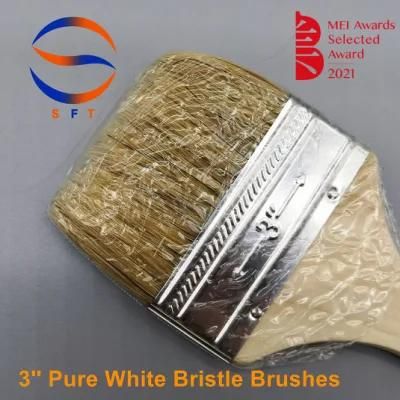 China Factory 3&prime;&prime; White Bristle Brushes Chip Brushes Paint Brushes