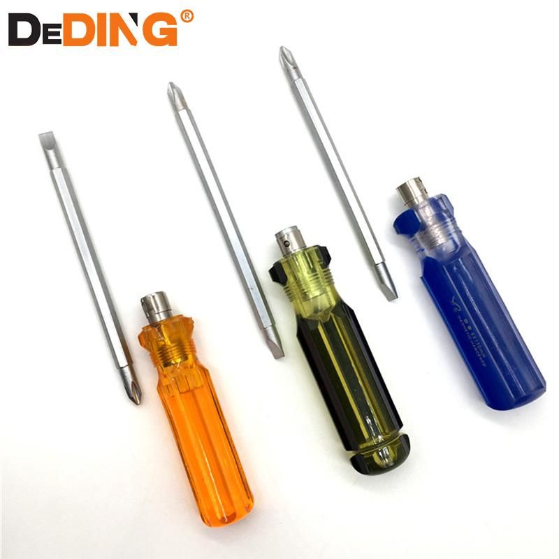 Hand Tools Transparent Handle Cross/Phillips Head Screwdriver 6*150mm