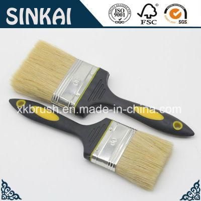 TPR Handle Paint Brush with White Bristle