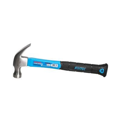 Fixtec 8oz/16oz Heavy Duty Fiberglass Handle Multi Purpose Claw Hammer for Construction Work Carpenter